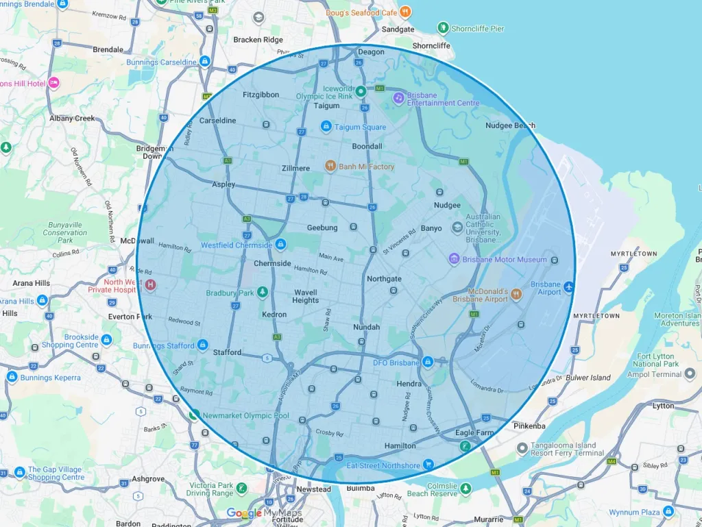 Fast response handyman service area map