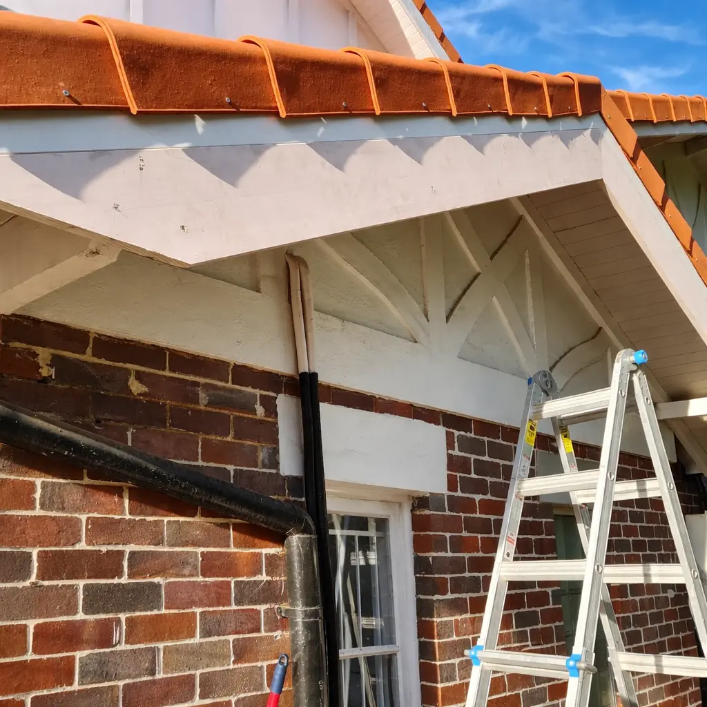 Timber repair and carpentry work to eaves and exterior framing