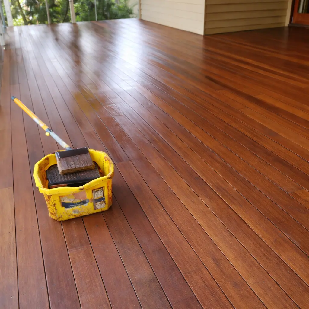 Deck rejuvenation with fresh timber finish