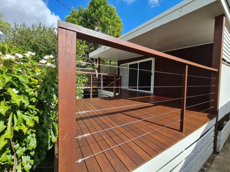 Deck, timber handrails & posts rejuvenation.